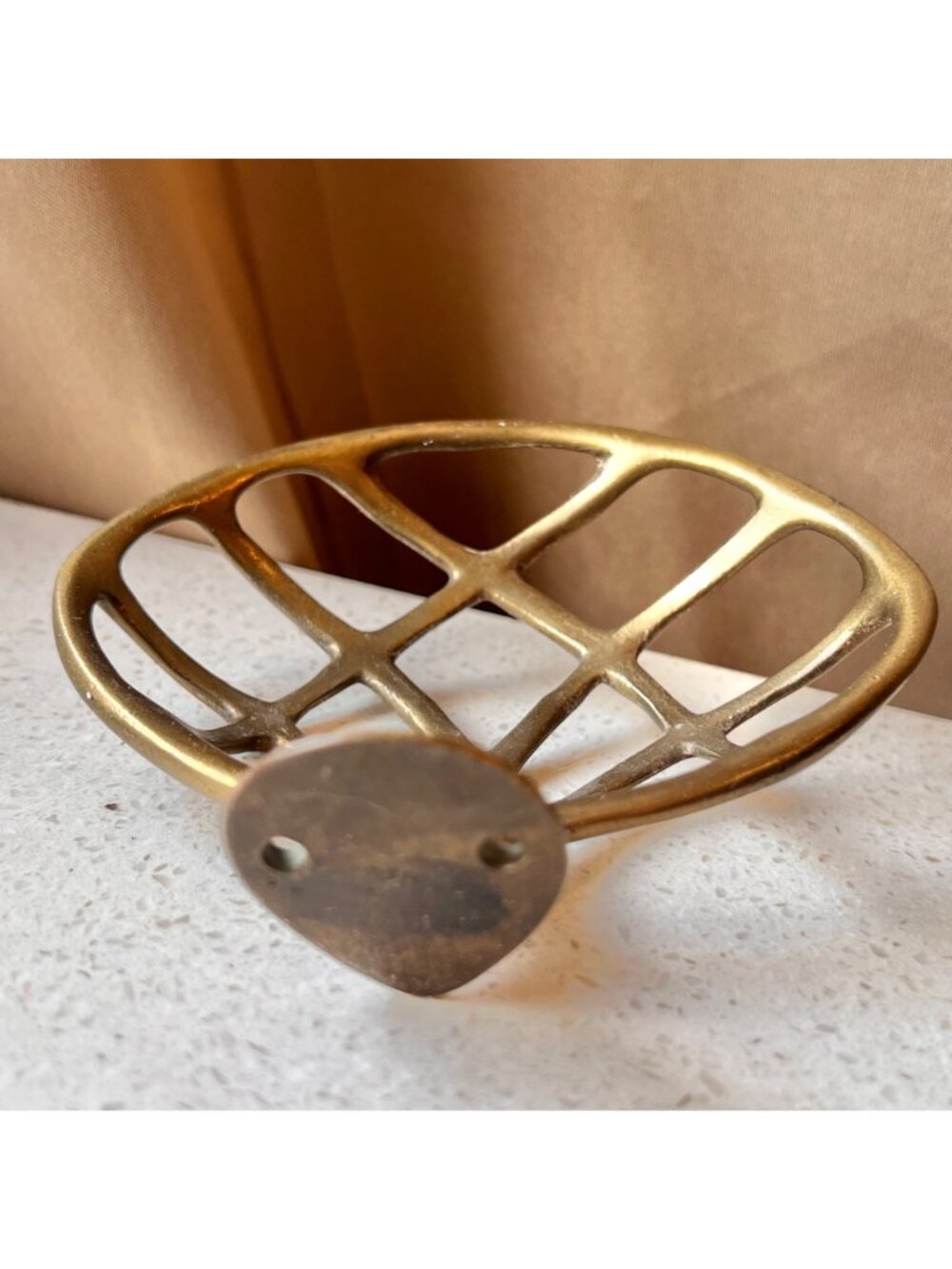 Victorian Style Brass Wall Mount Soap Holder 4.75" W  4.25" From Wall Kitchen - Picture 8 of 8